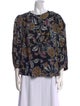 BA&SH Printed Crew Neck Blouse