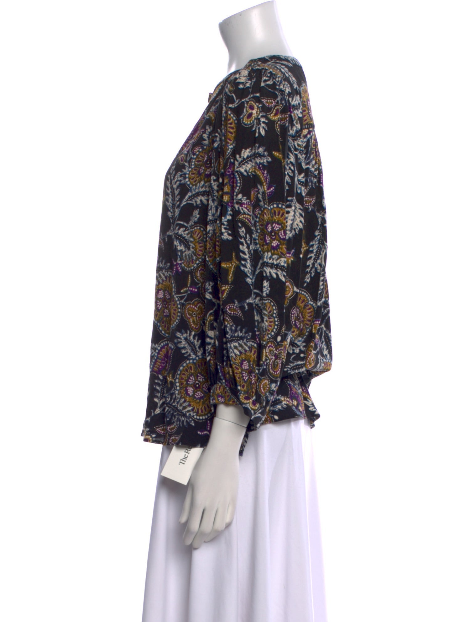 BA&SH Printed Crew Neck Blouse