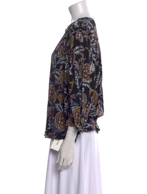 BA&SH Printed Crew Neck Blouse