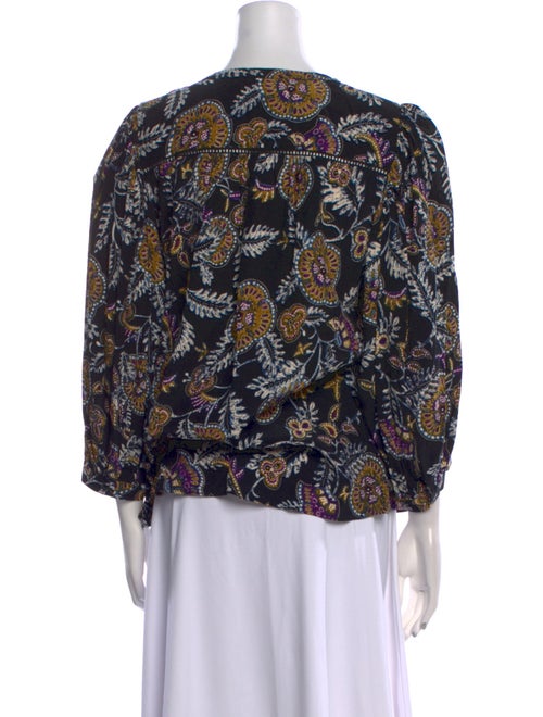 BA&SH Printed Crew Neck Blouse