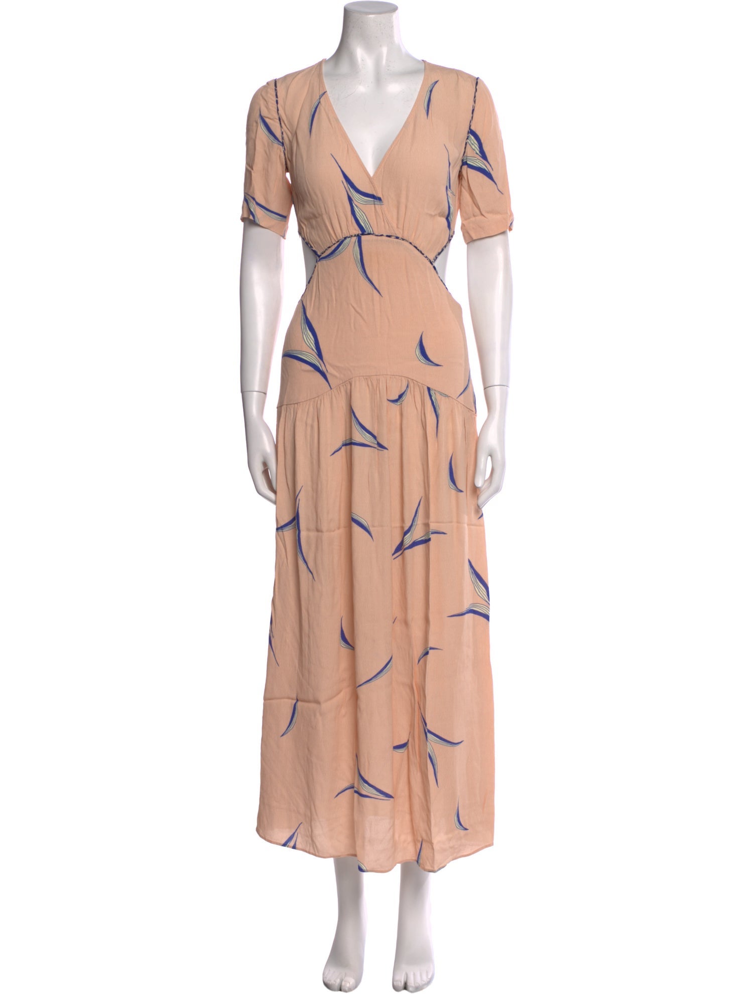 BA&SH Floral Print Long Dress