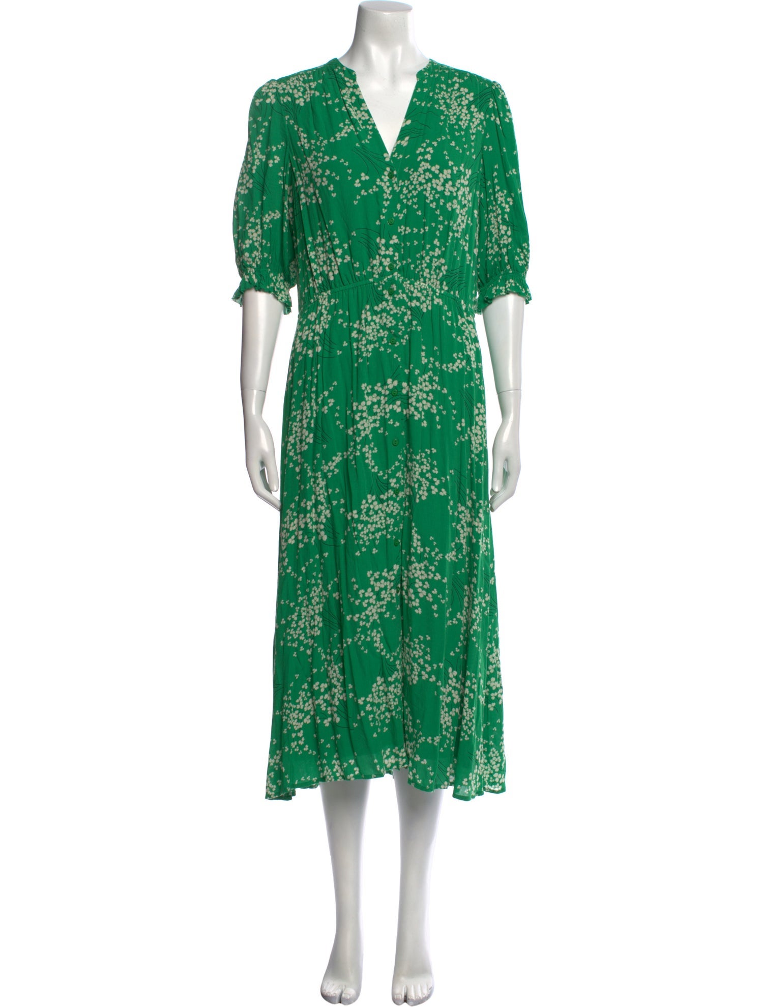 BA&SH Floral Print Long Dress