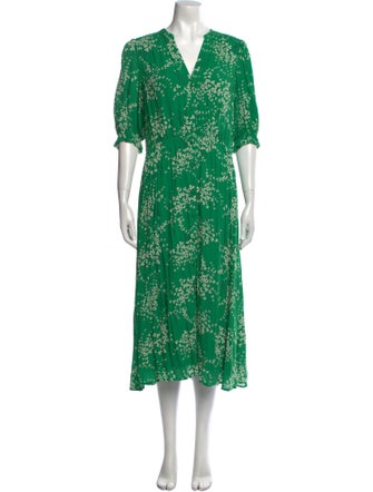 BA&SH Floral Print Long Dress