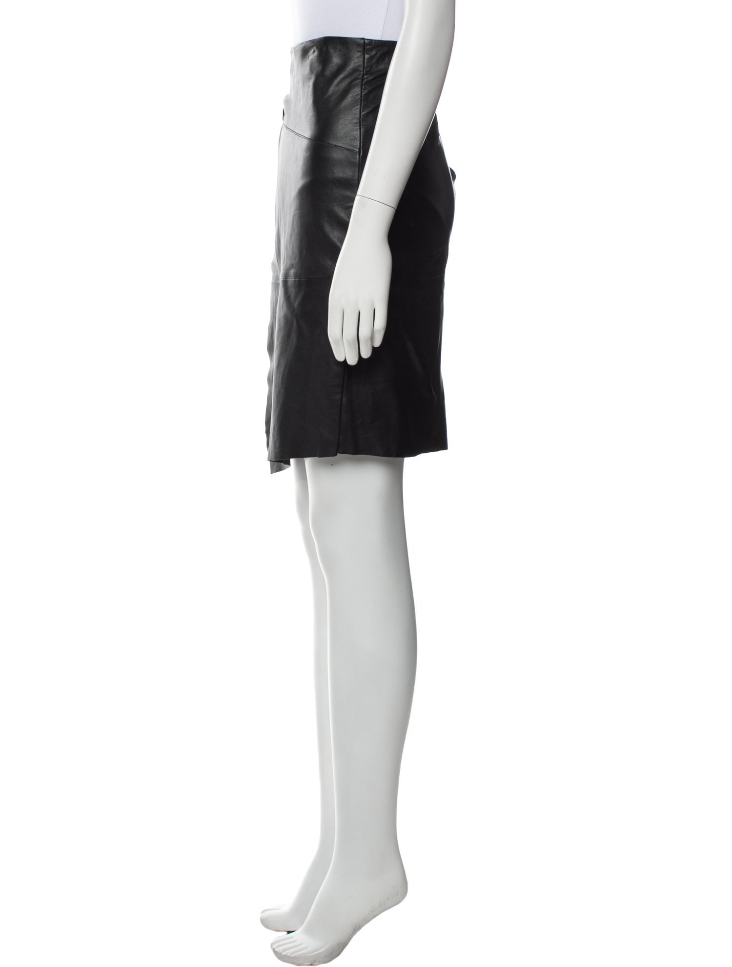 BA&SH Leather Knee-Length Skirt