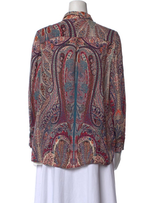 BA&SH Paisley Print Long Sleeve Blouse