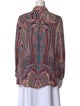 BA&SH Paisley Print Long Sleeve Blouse