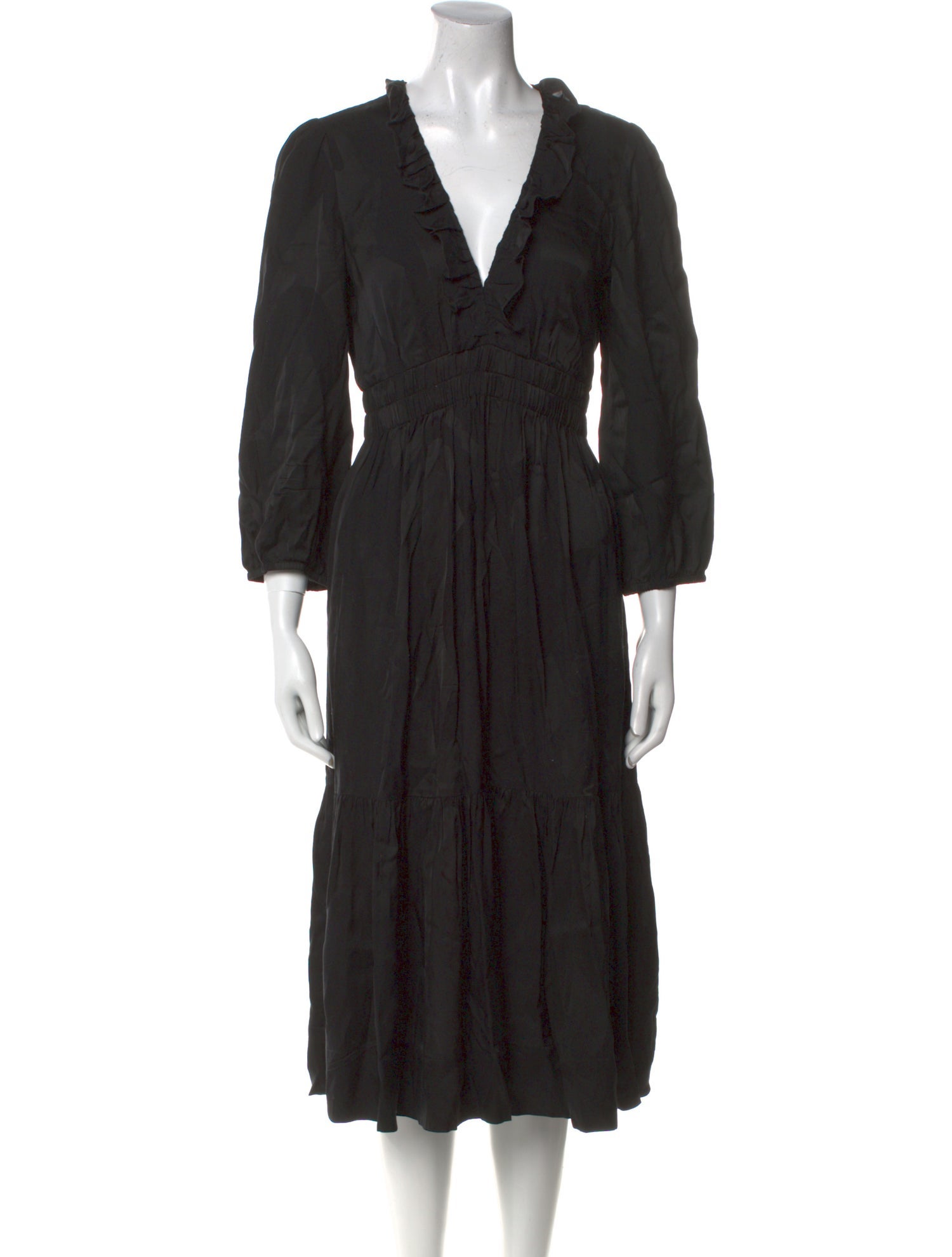 BA&SH V-Neck Midi Length Dress