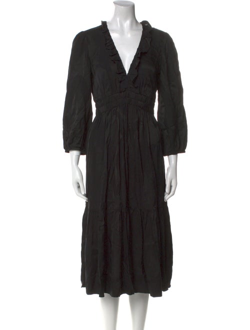 BA&SH V-Neck Midi Length Dress