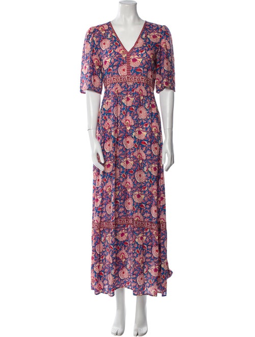BA&SH Floral Print Long Dress