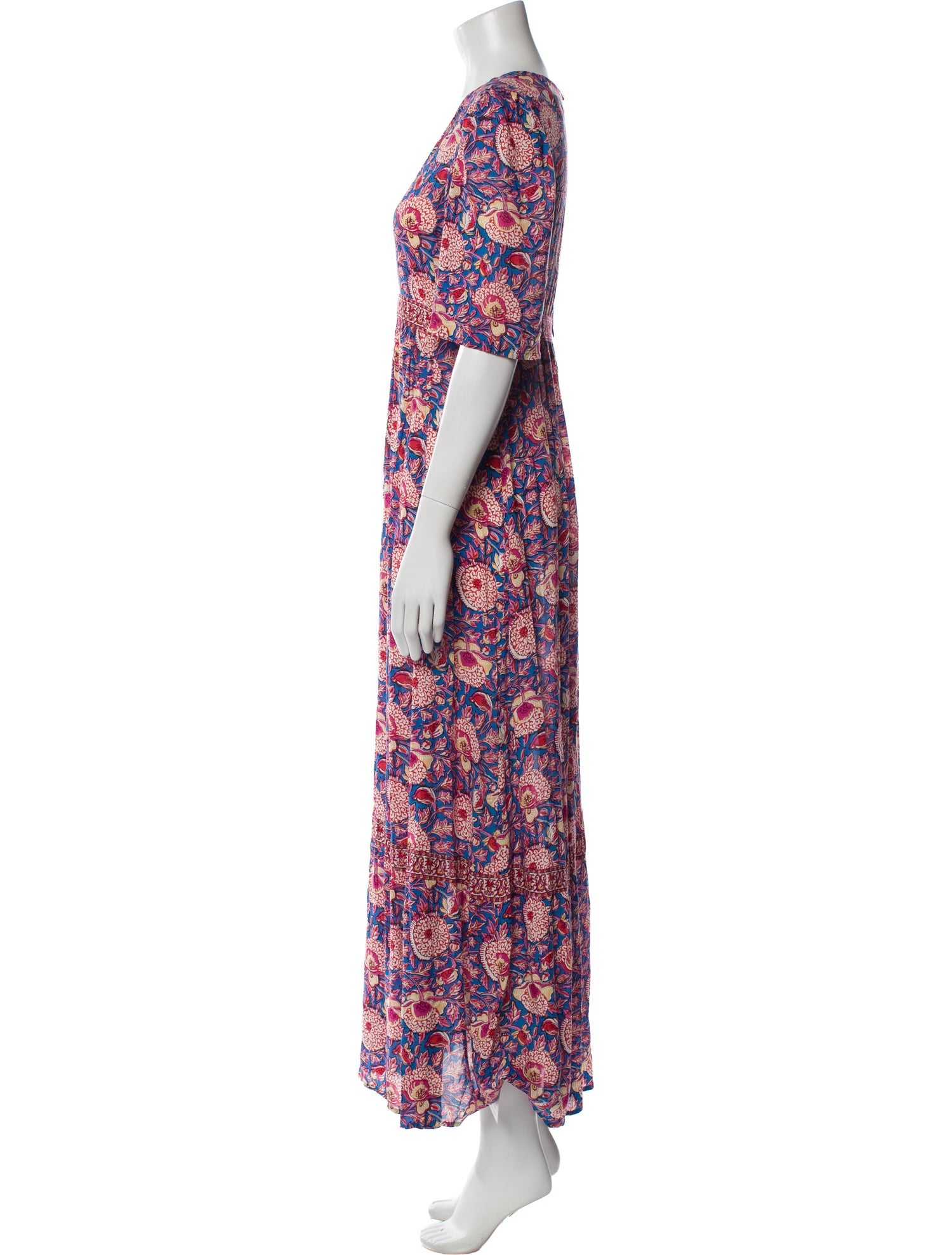 BA&SH Floral Print Long Dress