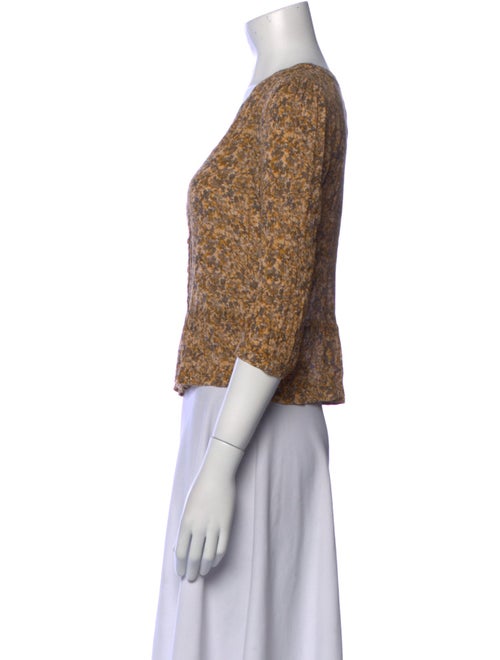 BA&SH Printed V-Neck Crop Top