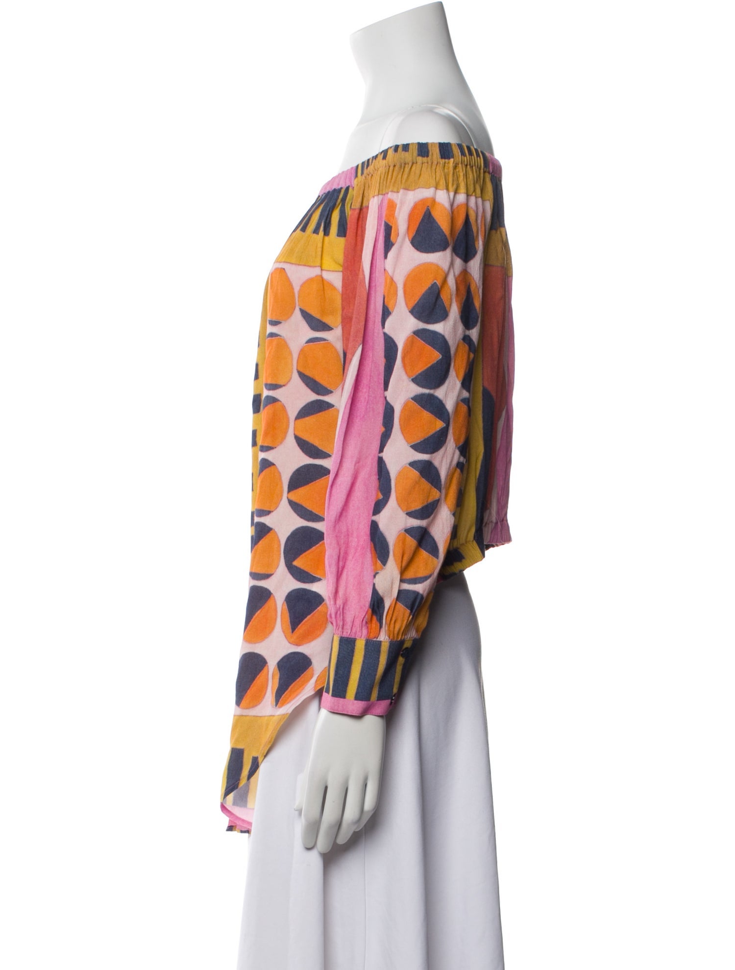 BA&SH Printed Off-The-Shoulder Tunic