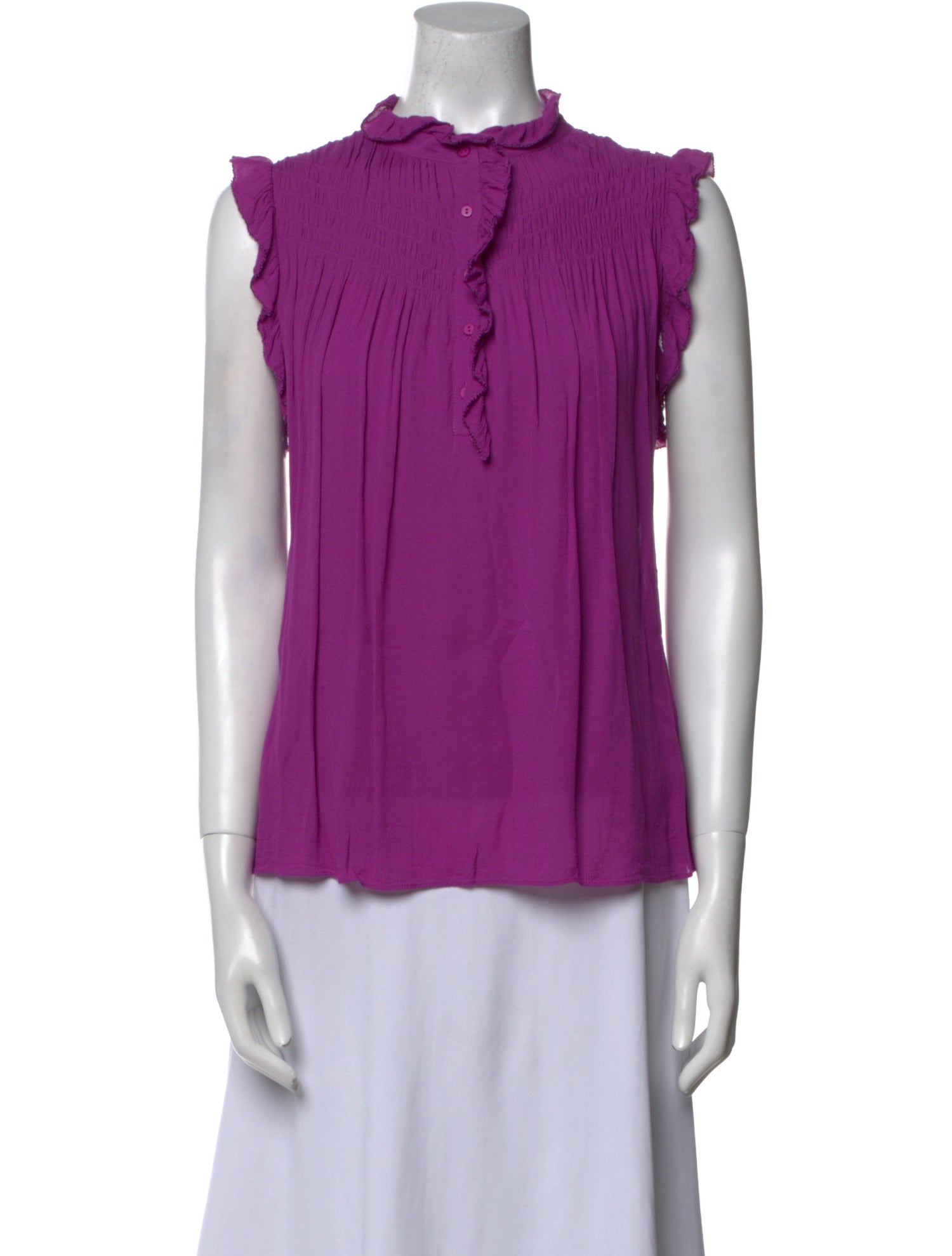 BA&SH Mock Neck Sleeveless Blouse