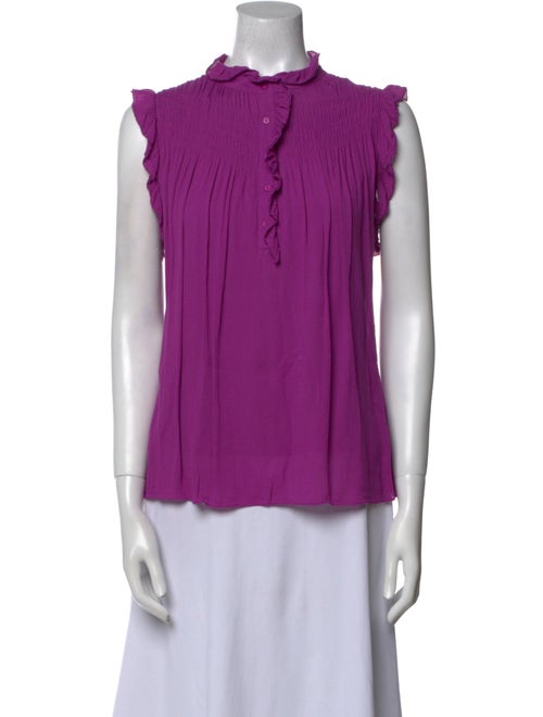 BA&SH Mock Neck Sleeveless Blouse
