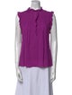 BA&SH Mock Neck Sleeveless Blouse