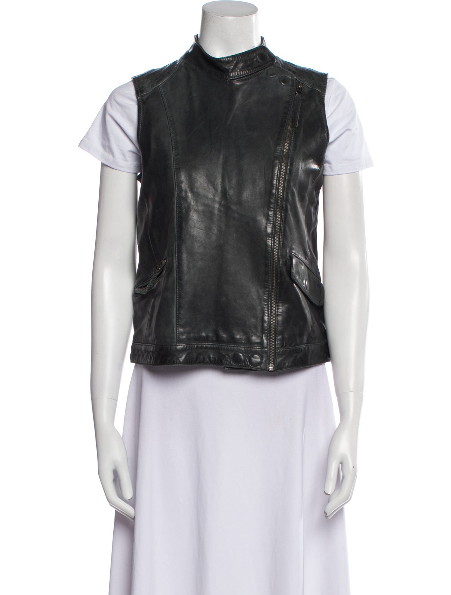 BA&SH Lamb Leather Vest
