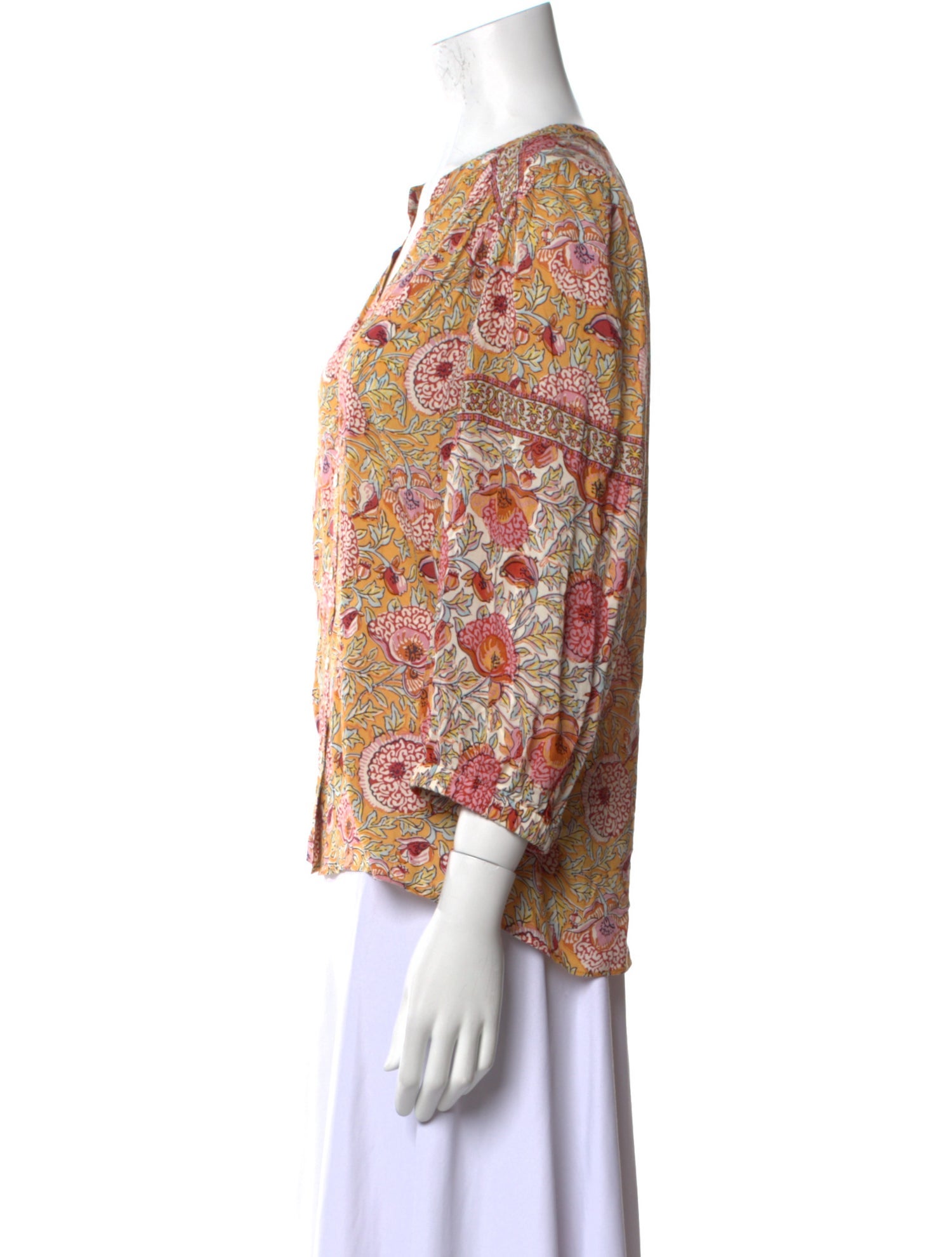 BA&SH Paisley Print V-Neck Blouse