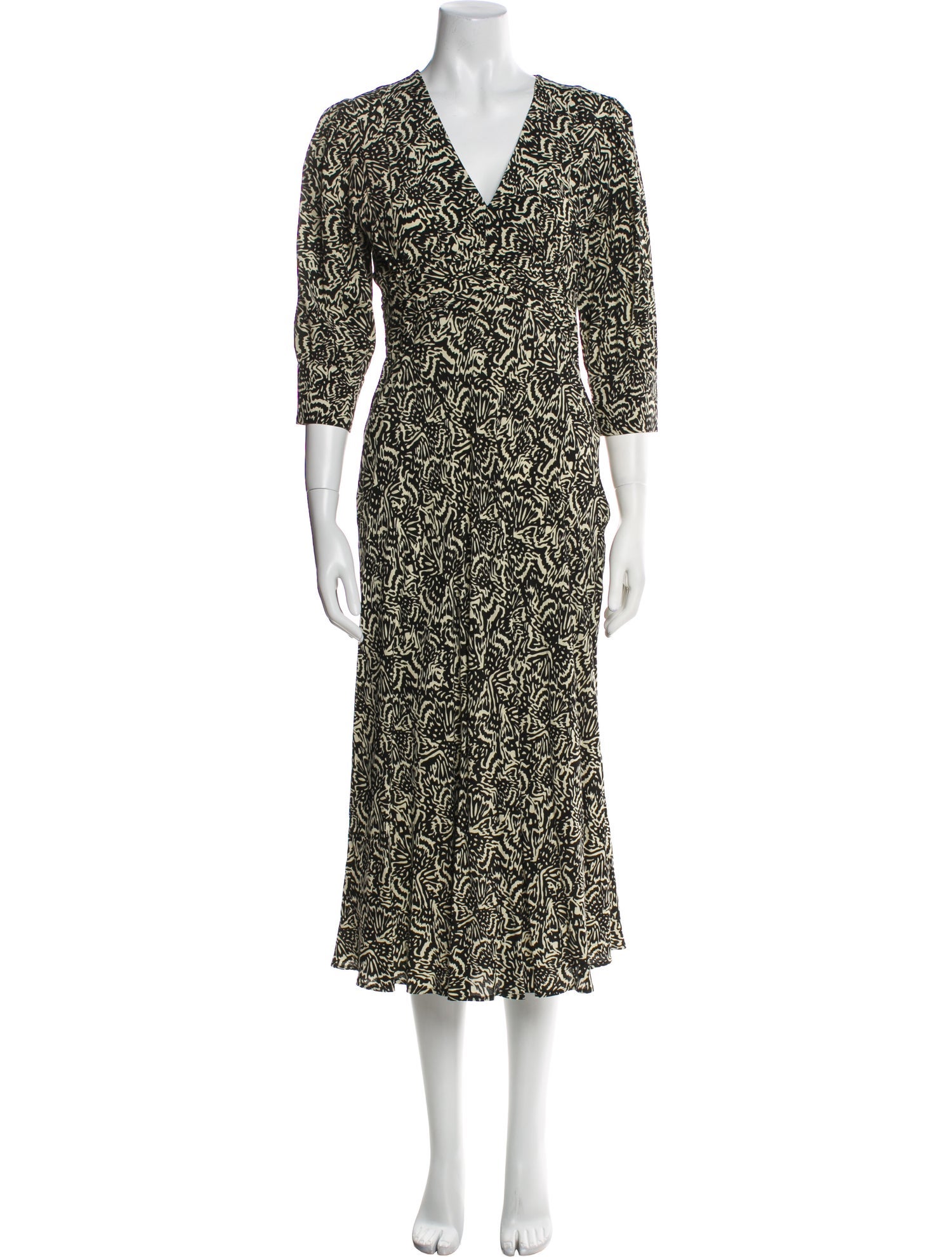 BA&SH Printed Midi Length Dress