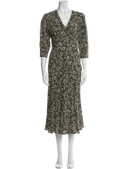 BA&SH Printed Midi Length Dress