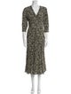 BA&SH Printed Midi Length Dress