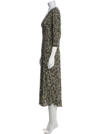 BA&SH Printed Midi Length Dress
