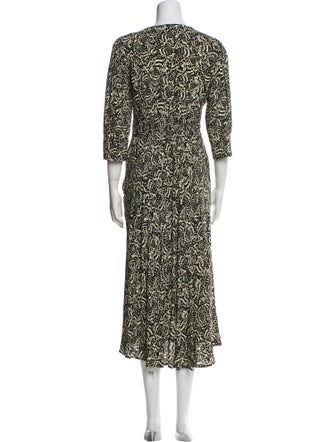 BA&SH Printed Midi Length Dress