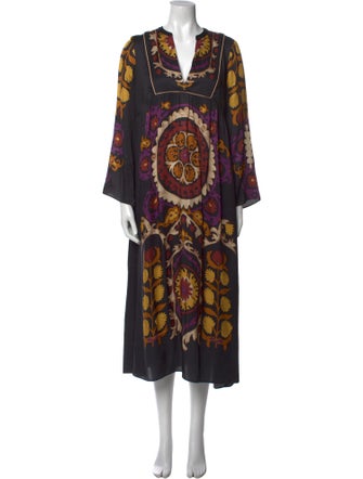 BA&SH Printed Long Dress