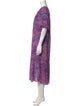 BA&SH Paisley Print Midi Length Dress