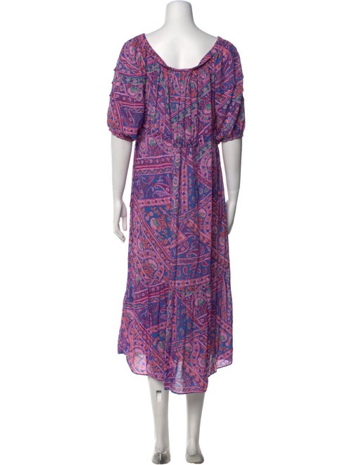 BA&SH Paisley Print Midi Length Dress