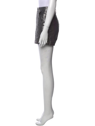 BA&SH Lamb Leather Mini Shorts