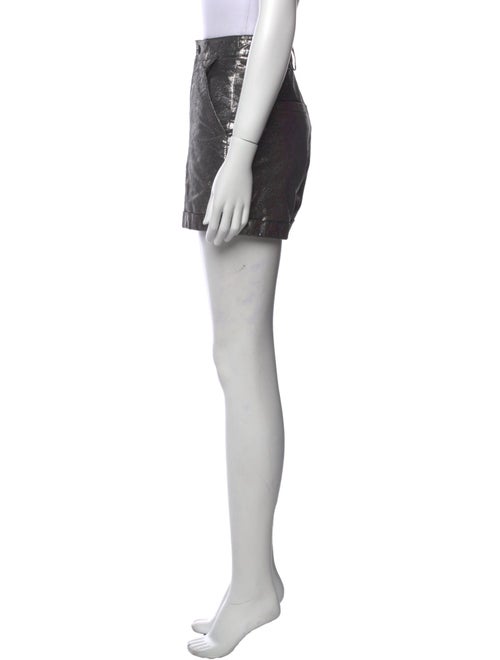 BA&SH Lamb Leather Mini Shorts