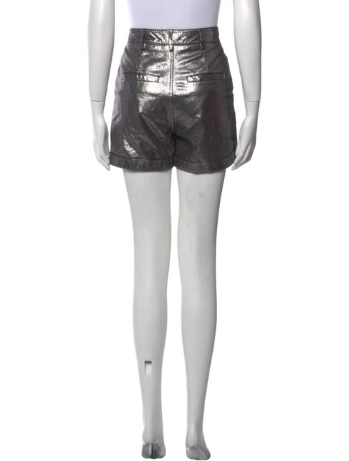 BA&SH Lamb Leather Mini Shorts