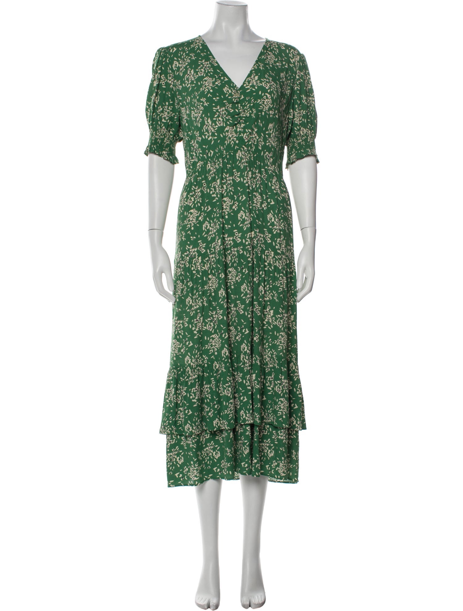 BA&SH Floral Print Long Dress