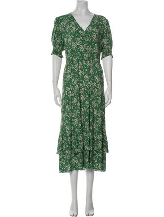 BA&SH Floral Print Long Dress