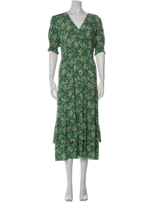 BA&SH Floral Print Long Dress