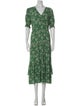 BA&SH Floral Print Long Dress