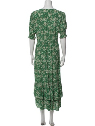 BA&SH Floral Print Long Dress