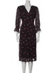 BA&SH Printed Midi Length Dress