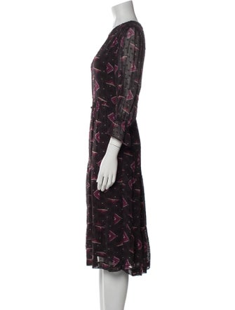 BA&SH Printed Midi Length Dress