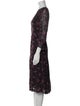 BA&SH Printed Midi Length Dress