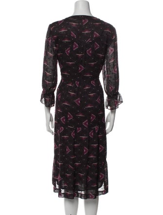 BA&SH Printed Midi Length Dress