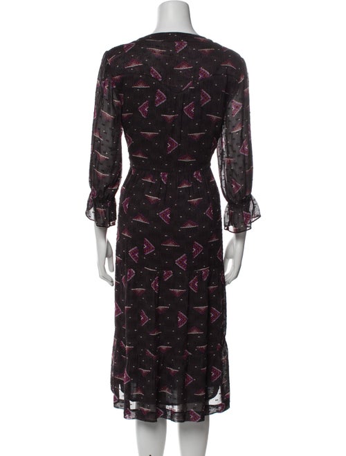 BA&SH Printed Midi Length Dress