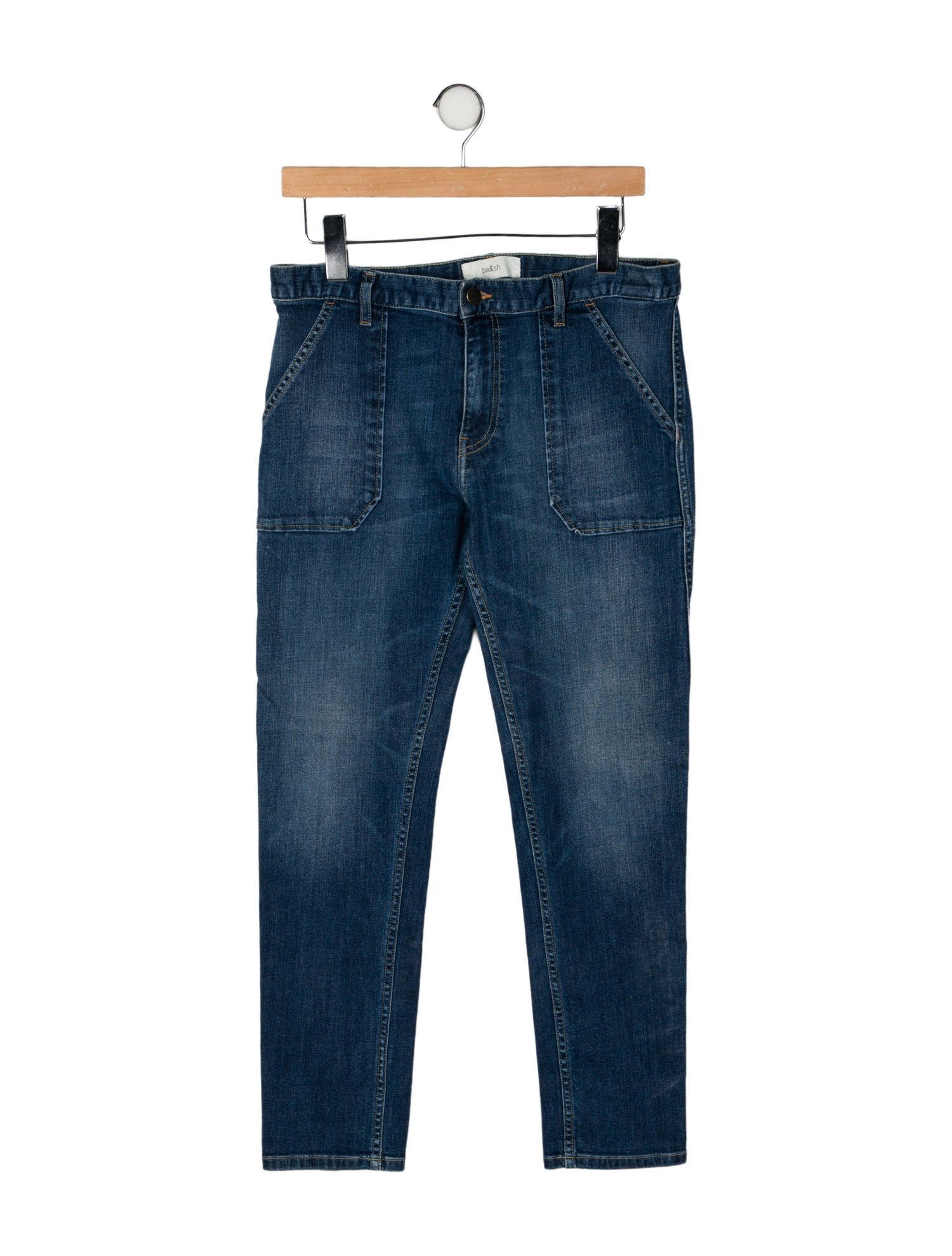 BA&SH Mid-Rise Straight Leg Jeans