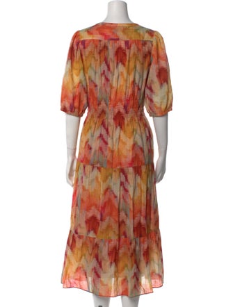 BA&SH Printed Midi Length Dress