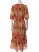 BA&SH Printed Midi Length Dress