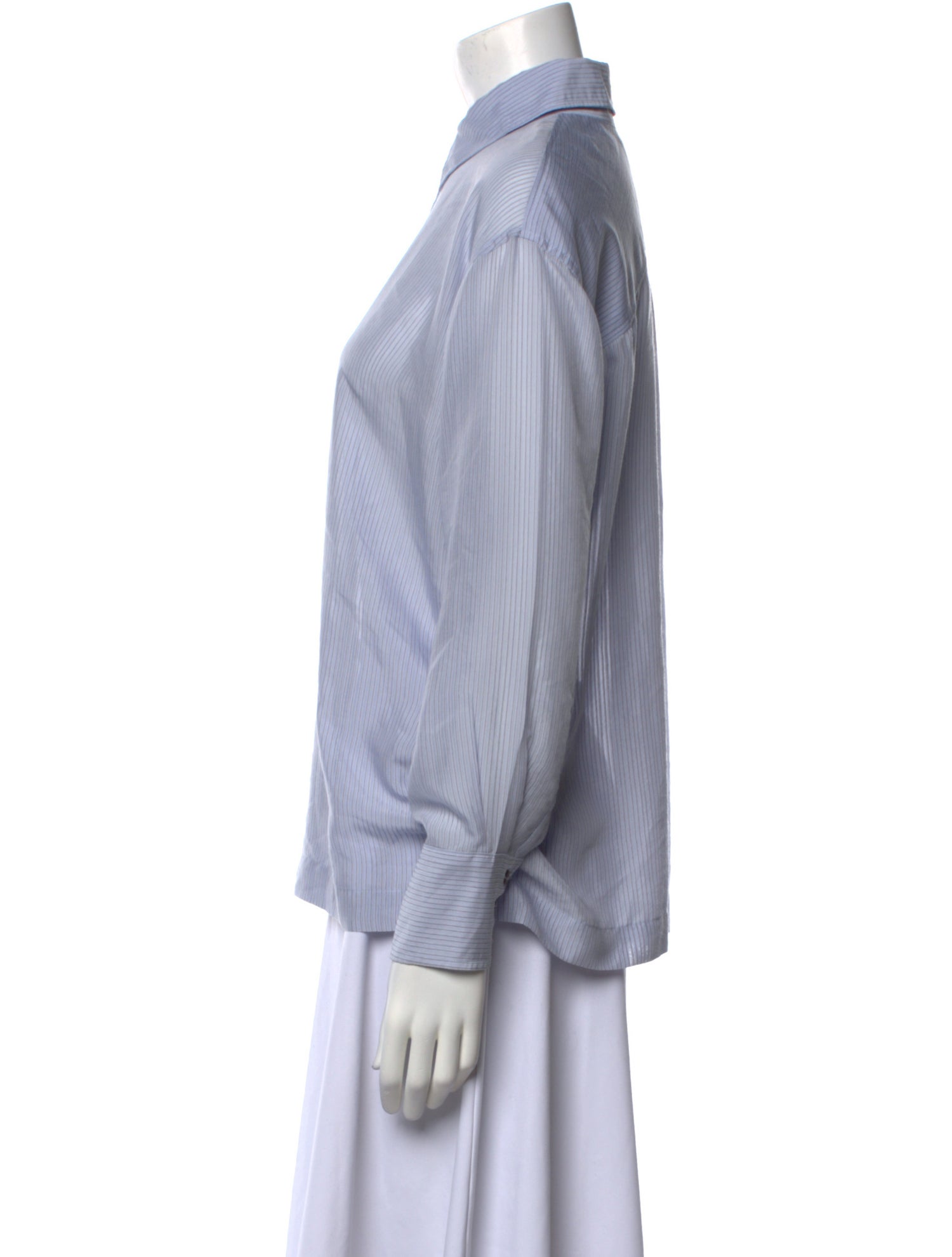 BA&SH Striped Long Sleeve Button-Up Top