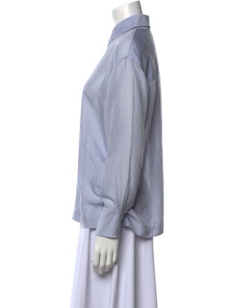 BA&SH Striped Long Sleeve Button-Up Top