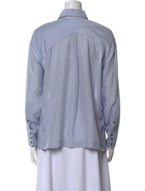 BA&SH Striped Long Sleeve Button-Up Top