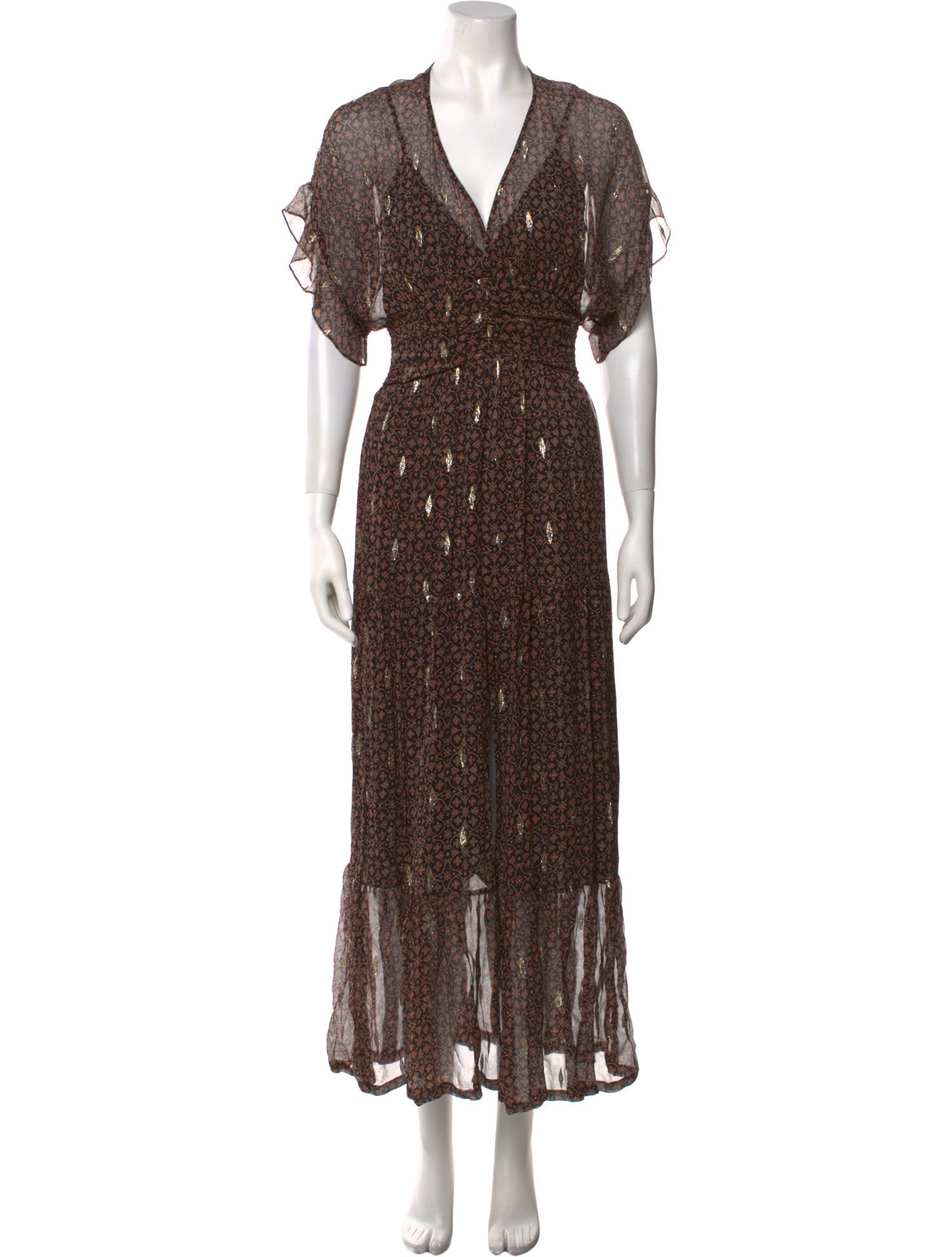 BA&SH Silk Long Dress