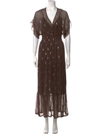 BA&SH Silk Long Dress